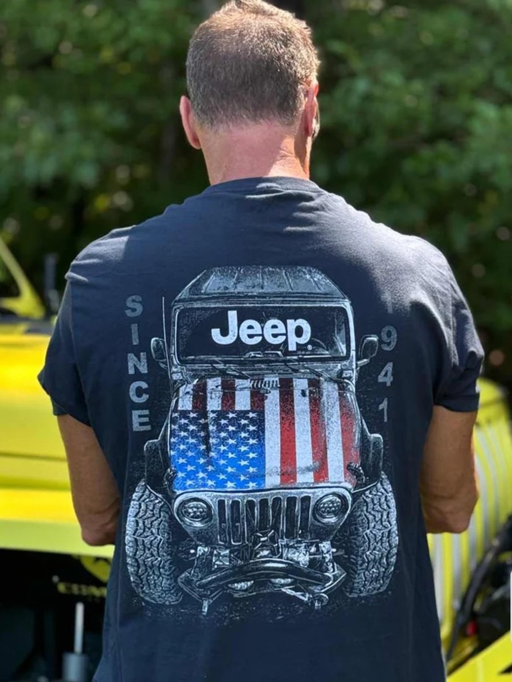 New JEEP Since 1941 unisex tee shirt Size small Patriotic Flag